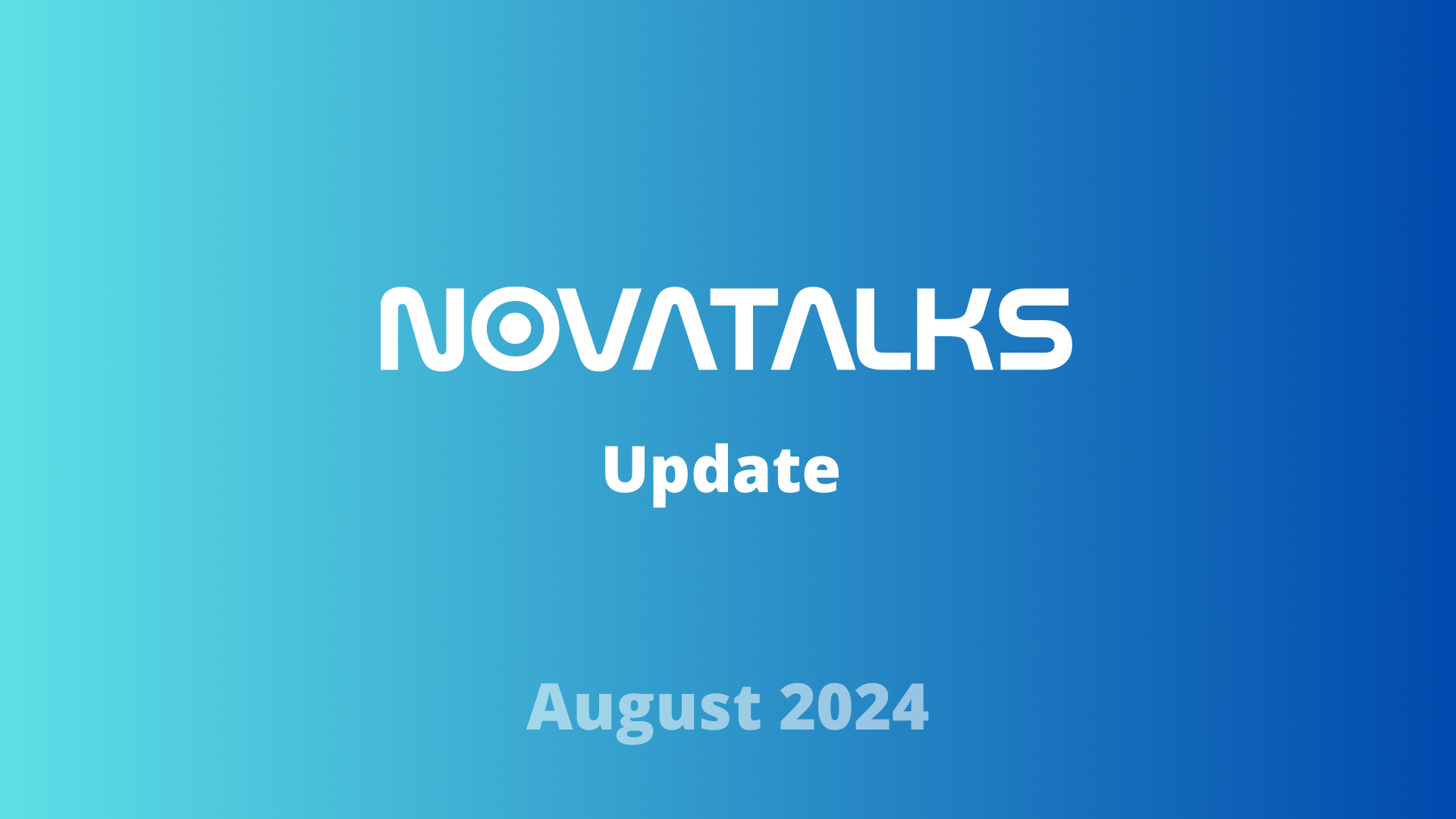 NovaTalks Update: A New Level of Automation
